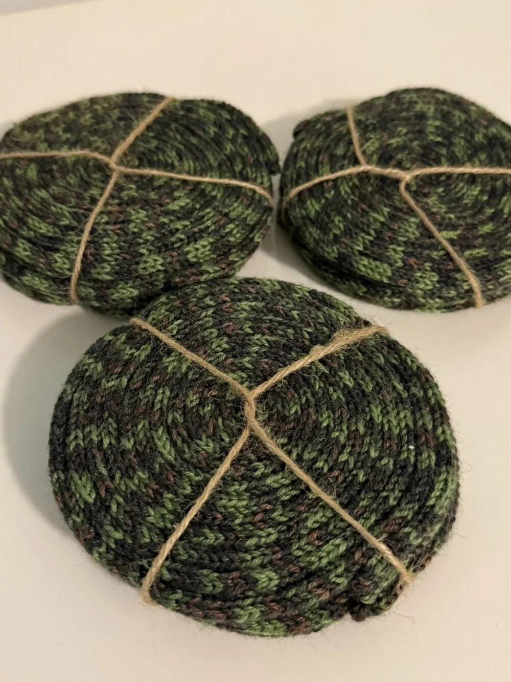 4 Handmade Crocheted Coasters, ~5
